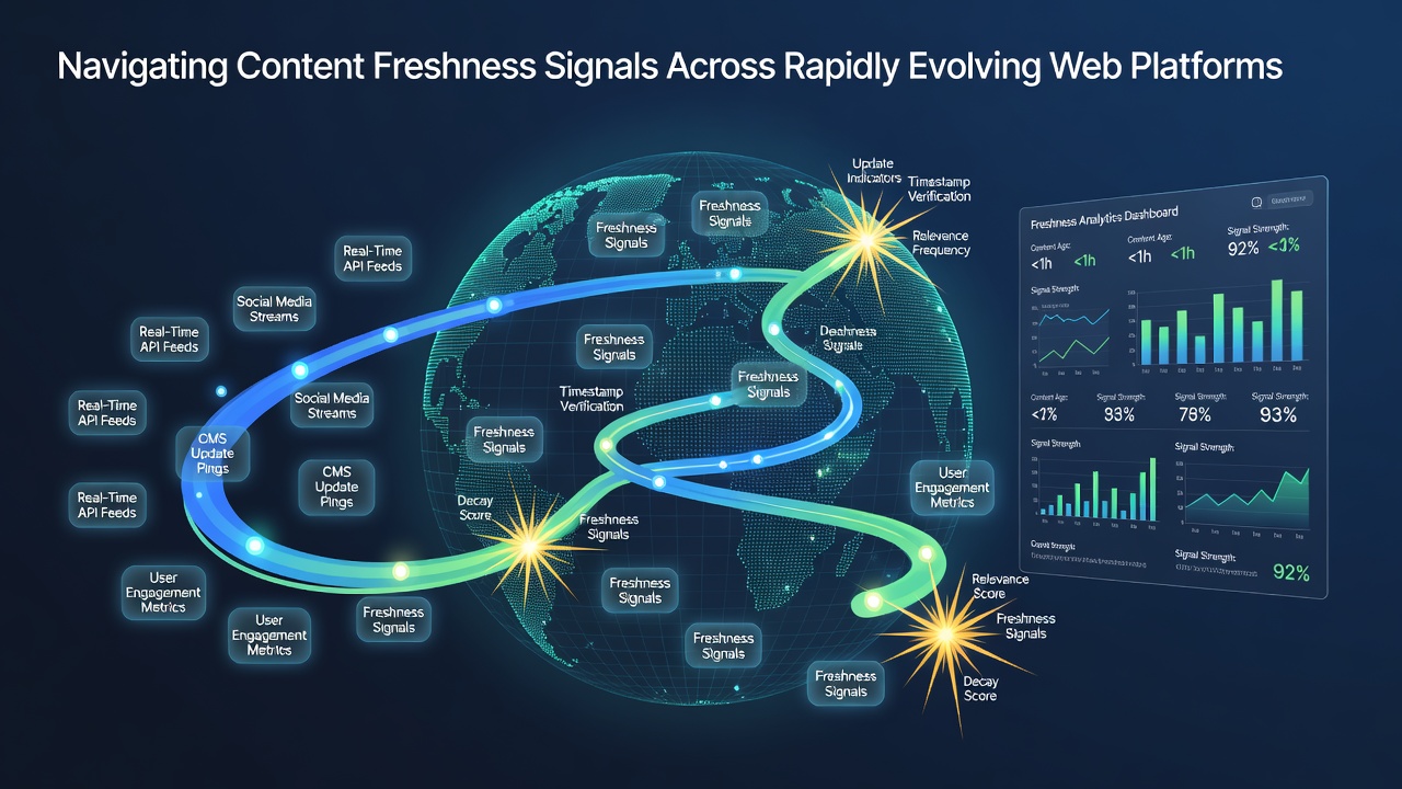 Visualization of algorithm adjustments and content update tracking across multiple digital platforms